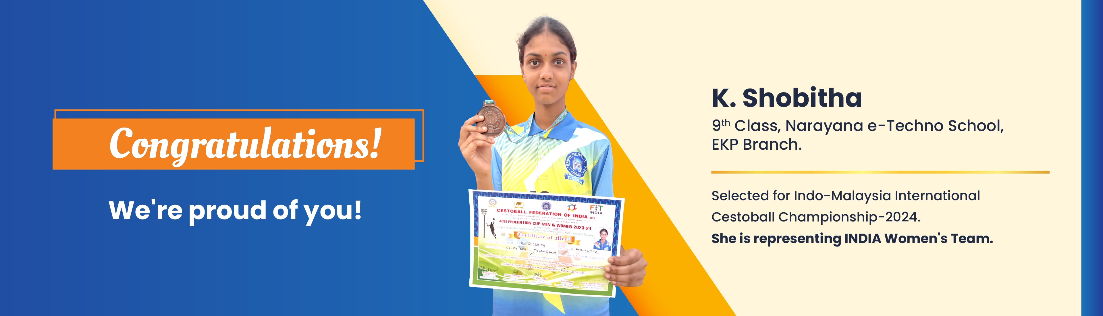Narayana Celebrating of Sports